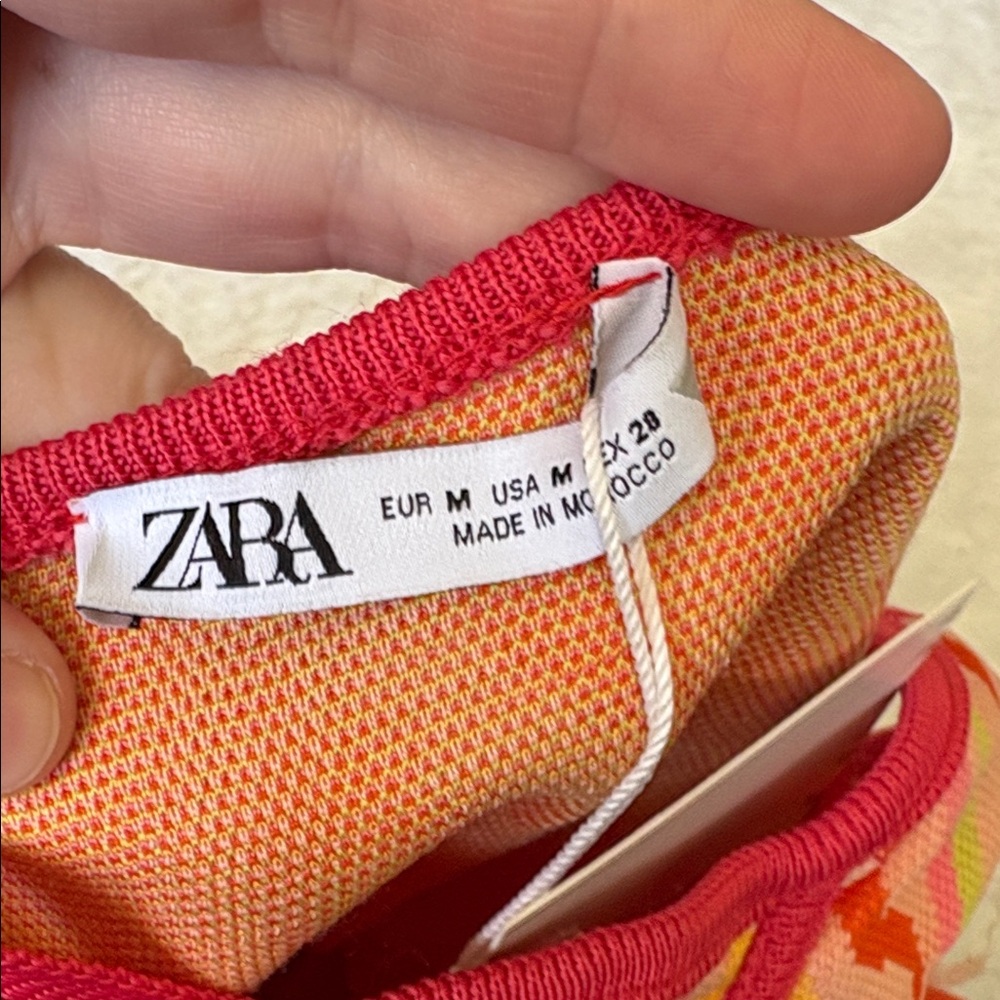 NWT Zara Light Flaws Mini Jacquard Swirl Dress Size M - Picture 10 of 14